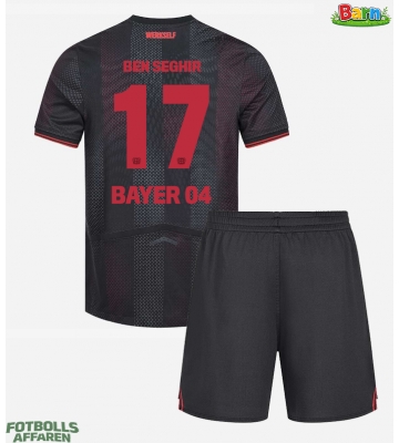 Bayer Leverkusen Eliesse Ben Seghir #17 Hemmaställ Barn 2025-26 Kortärmad (+ Korta byxor)